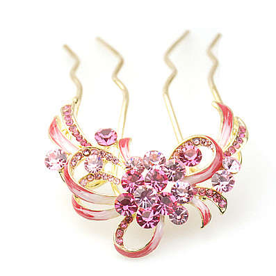 Gorgeous Flower with Crystal Hair Comb Wedding Hair Pin