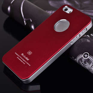 Metal Coated Cellphone Case For Apple Iphone 5  Cellphone Cover Red