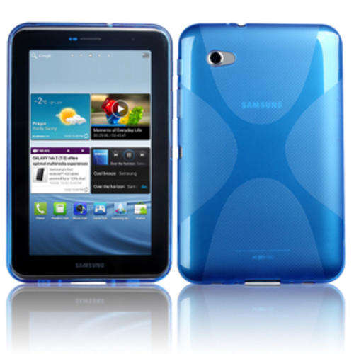 TPU Plastic Tablet Back Cover Tablet Case For Samsung Galaxy Tab P6200 P3100  Blue