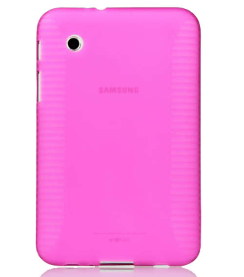 Skidproof TPU Plastic Tablet Back Cover Tablet Case For Samsung Galaxy Tab 2 P3100 Hot Pink