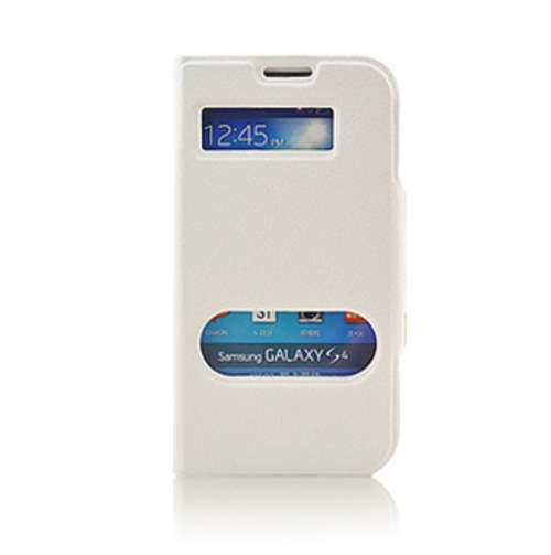 View Cover Cellphone Case Cellphone Cover Stand For Samsung Galaxy S4 I9500 - White