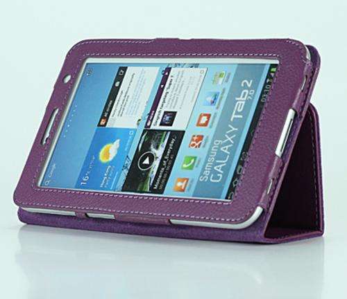 Smart Cover Tablet Case For Samsung Galaxy Tab P6200 - Purple