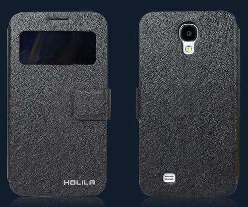 Silk Texture Time View Mobile Phone Case Cellphone Cover For Samsung Galaxy S4 S IV I9500 - Black