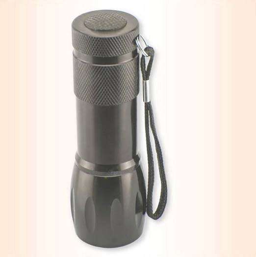 9 LED Torch FlashLight - Gun Metal Color