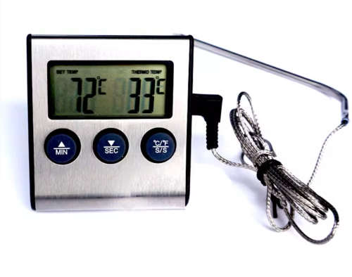Digital Kitchen Oven Thermometer, Instant Read, Magnet Digital Timer