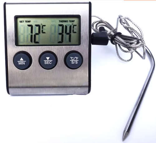 Digital Kitchen Oven Thermometer, Instant Read, Magnet Digital Timer