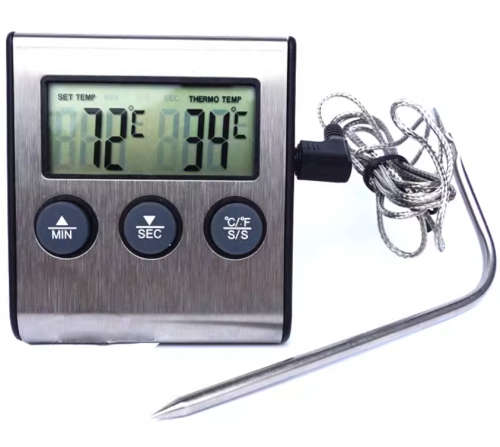 Digital Kitchen Oven Thermometer, Instant Read, Magnet Digital Timer