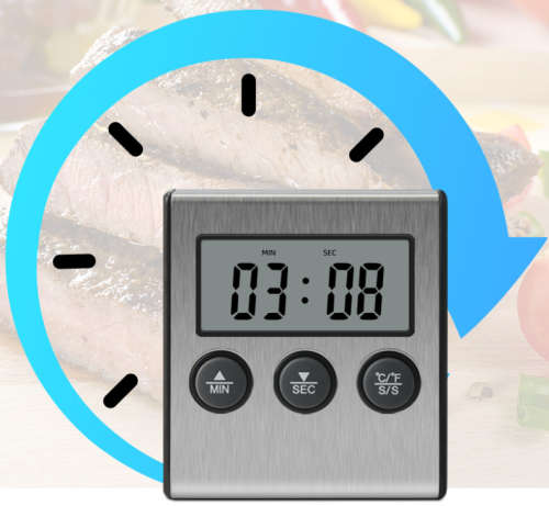 Digital Kitchen Oven Thermometer, Instant Read, Magnet Digital Timer