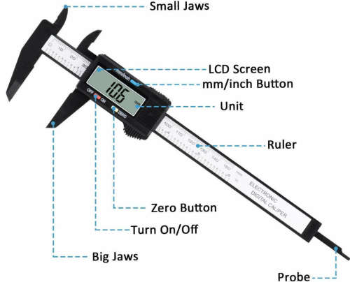 Digital Caliper 6 Inch 150mm Micrometer LCD Gauge Vernier Electronic Measuring Ruler