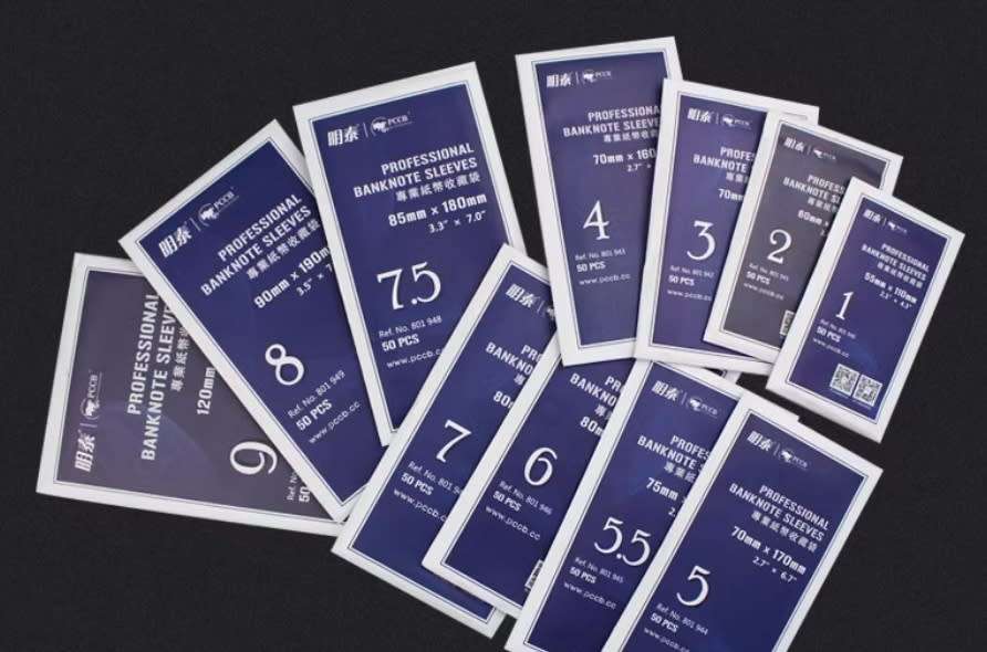 50 x Banknote Sleeve #9 85x180mm