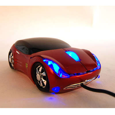 800 Dpi USB Cute Car  Optical Mouse complete with lights. Fun Gift
