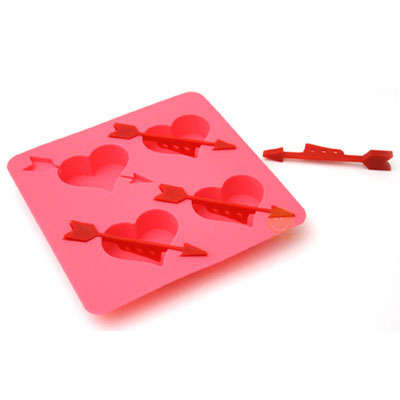 Cupids Arrow Heart Shaped Ice Tray