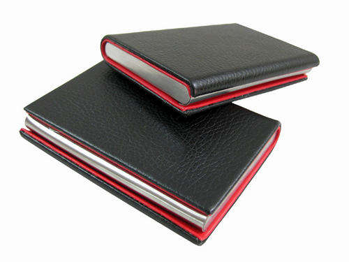 Leather And Metal Name Card Holder For Business Man