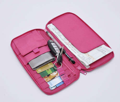 Multi-function Check Book Bag Bank Card Name Card Purse Pouch Can Hold Keys/Pen
