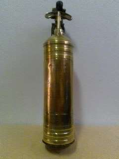 Brass Pyrene fire extinguisher, pump action