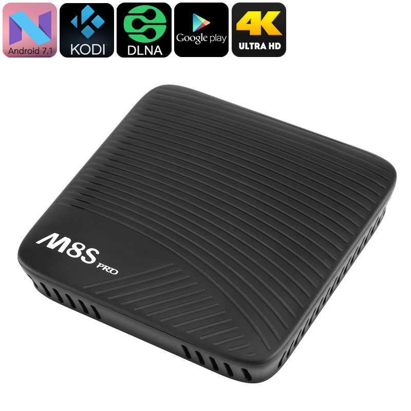 4K TV Box Mecool M8S Pro - Android 7.1, Octa-Core CPU, 2GB DDR4 RAM, Google Play, Kodi TV, Airplay,
