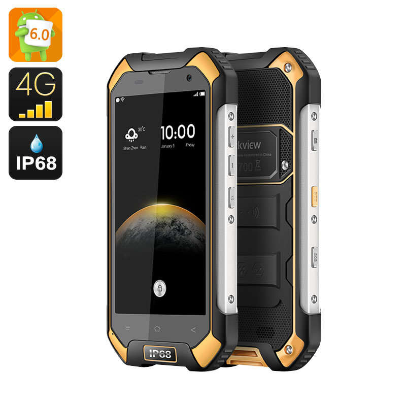 Blackview BV6000S IP68 Smartphone - Android 6.0, Quad Core CPU, 2GB RAM, 4G, Dual SIM, NFC, OTG (Ora
