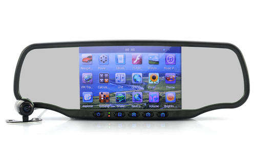 Car Rear View Mirror with Dashcam and Wireless Parking Camera - 5 Inch Screen, GPS, FREE SHIPPING