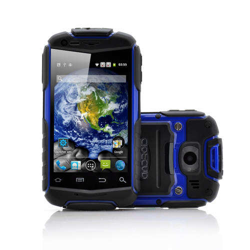 Rugged Android Phone "Atlas" - 3.5 Inch Screen, Shockproof, Dustproof, Water Resistant (Blue)