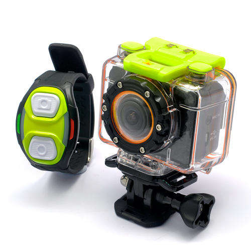 Full HD Sports Action Camera "Helix" - 1080p Video, Wi-Fi, Wrist Strap Remote, Wide Angle Lens