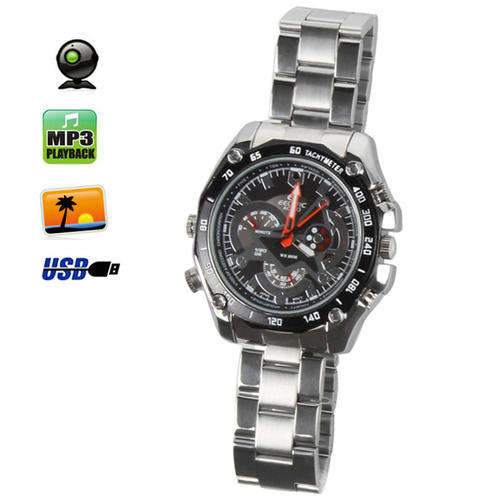 4GB Waterproof MP3 Camera Spy Watch with Photo Taking / Video Record / Webcam Function FREE SHIPPING