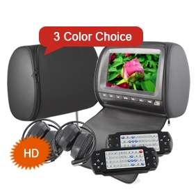 9" HD 2 x Headrest Monitor DVD Player + 2 IR Headphones