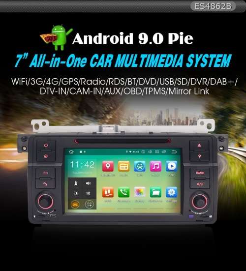 7" Android 9.0 Car Stereo GPS Sat Nav DAB+OBDII BT DTV for BMW 3er E46 M3 Rover75 MG