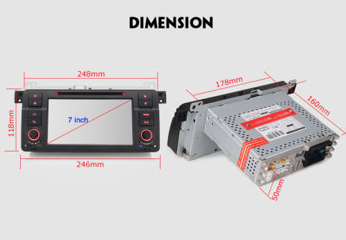 7" Android 9.0 Car Stereo GPS Sat Nav DAB+OBDII BT DTV for BMW 3er E46 M3 Rover75 MG