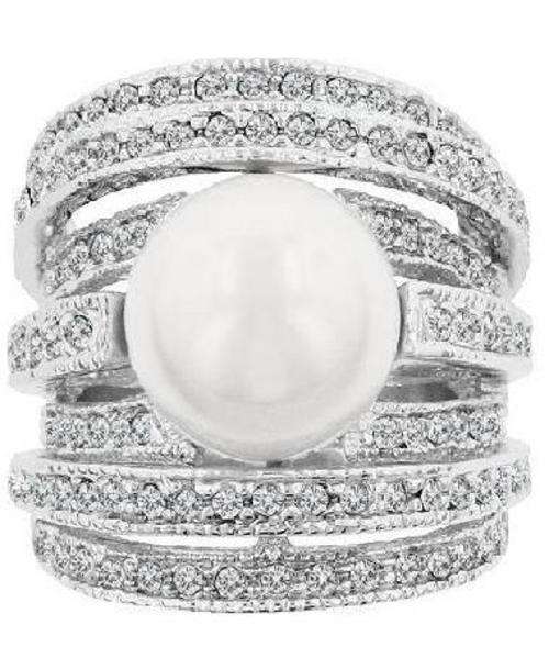 ~~Pearl~fection!~Ladies designer cz Ring
