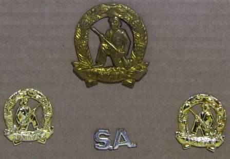 SA Commando - Cap and Collar Badges + SA Name Tags