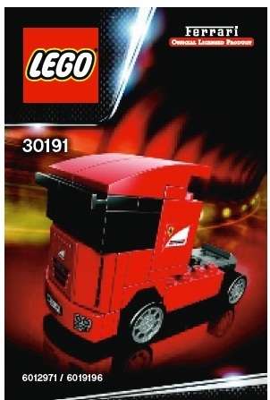 SHELL FERRARI COLLECTION: Scuderia Ferrari  -Truck LEGO (Ferrari Polybag)