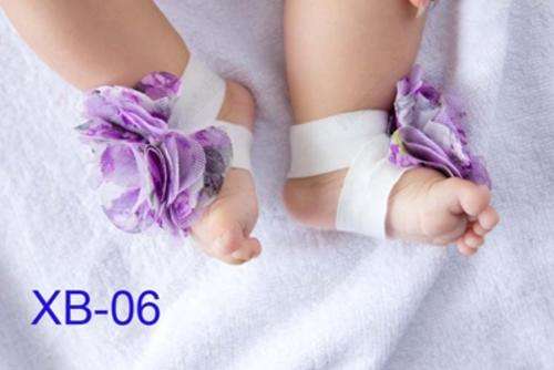 Baby Flowers Barefoot Booties 0-12 months