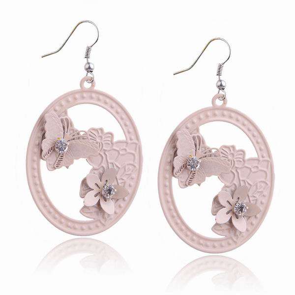 Butterfly floral diamante earrings