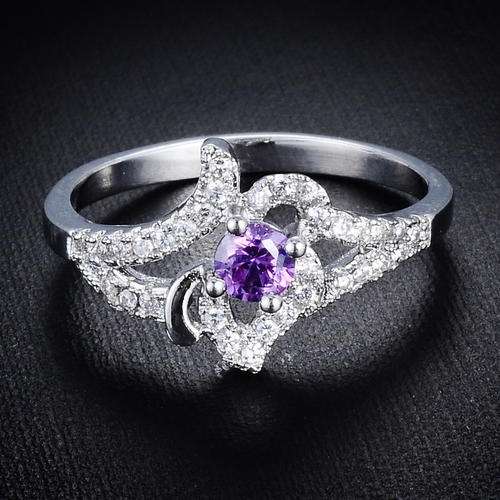 White gold filled sapphire ring size 8