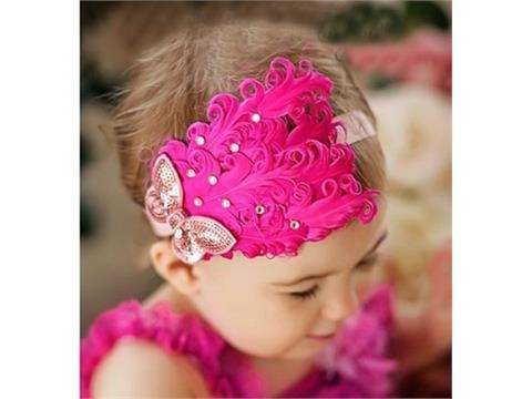 Feather pad prop headband