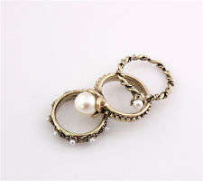 Charming vintage 3 piece rings size 5-6