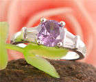 Sterling silver purple stone ring size 7
