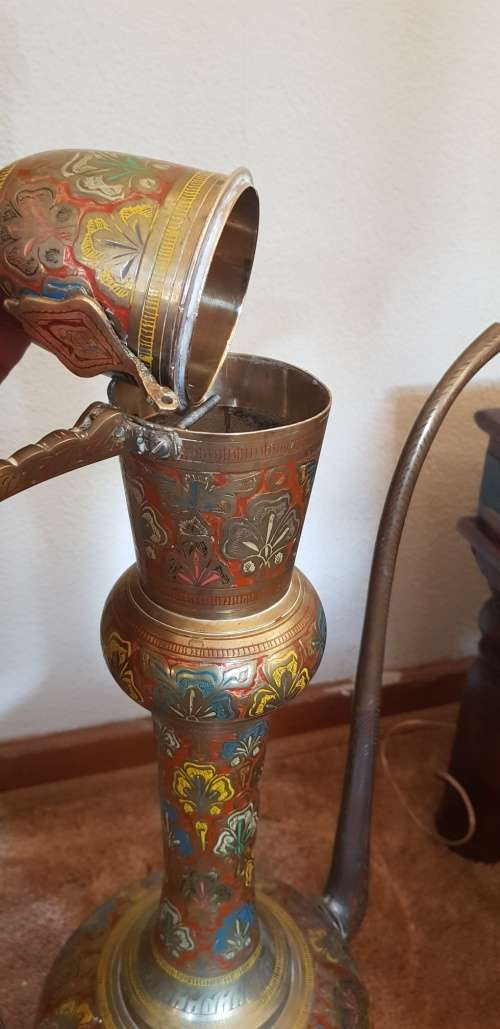 Enamel on Brass Kettle