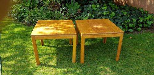 2 X Oak Wood Coffee Tables