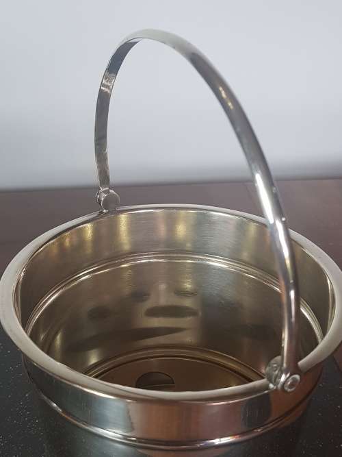 Silver Plated Ice Bucket. Marked