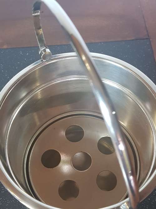 Silver Plated Ice Bucket. Marked