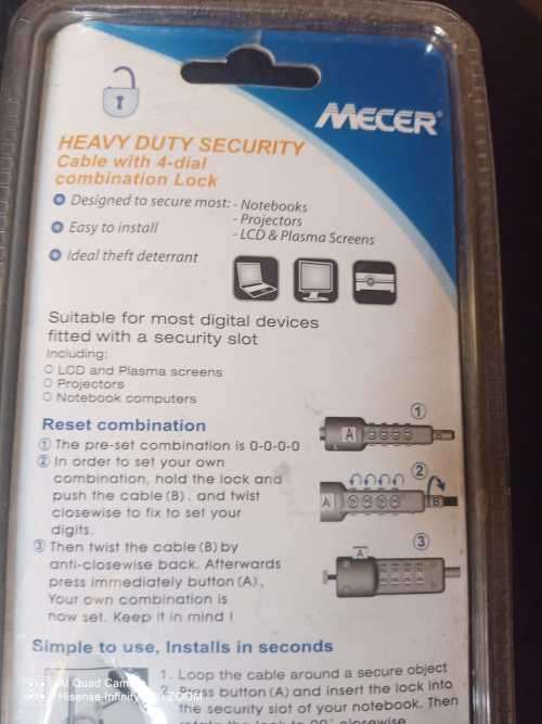 Universal Note Guard Security Cable