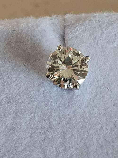 1.00 Carat BRILLIANT ROUND DIAMOMD EARRINGS STUDS ON WHITE GOLD