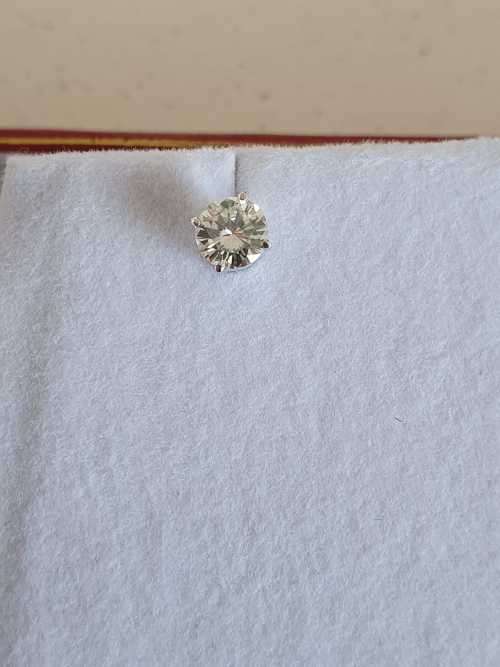 1.00 Carat BRILLIANT ROUND DIAMOMD EARRINGS STUDS ON WHITE GOLD
