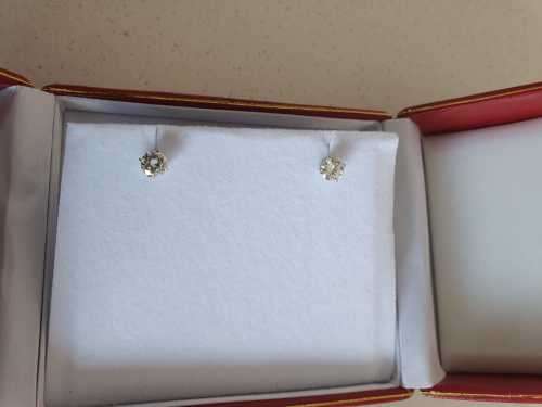 1.00 Carat BRILLIANT ROUND DIAMOMD EARRINGS STUDS ON WHITE GOLD