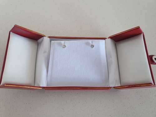 1.00 Carat BRILLIANT ROUND DIAMOMD EARRINGS STUDS ON WHITE GOLD