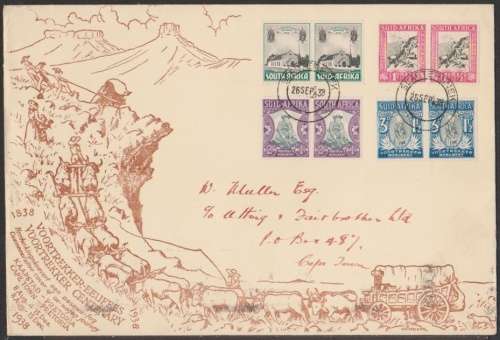 Stamps first day cover 1938 Voortrekker Centenary