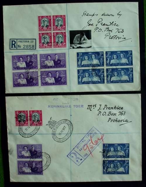 FDC Royal Visit 1947 x 2