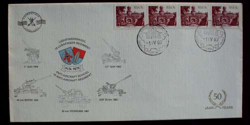 FDC/EDK RSA Military Anti-aircraft 50 years 1989