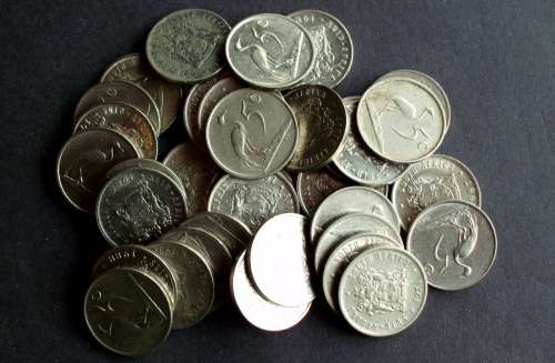 Coins RSA 5 cents  mixed